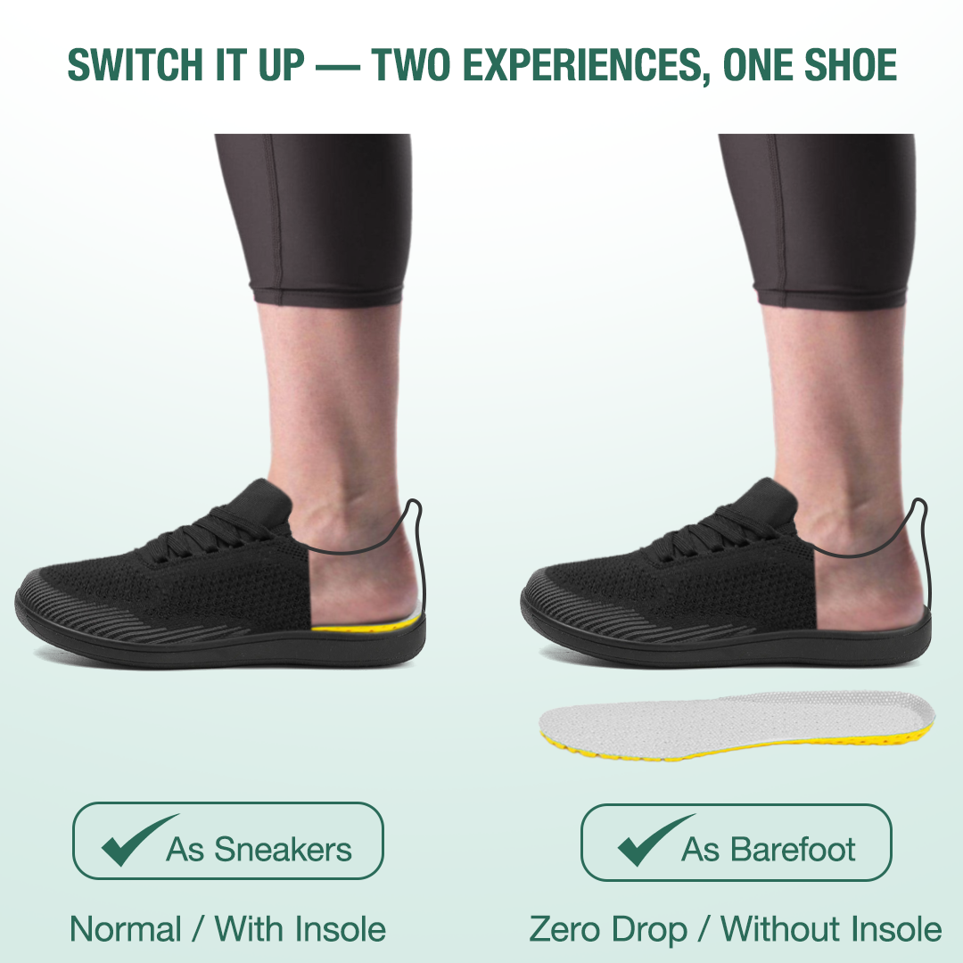 Freevo Hands-Free Barefoot Shoes - Black