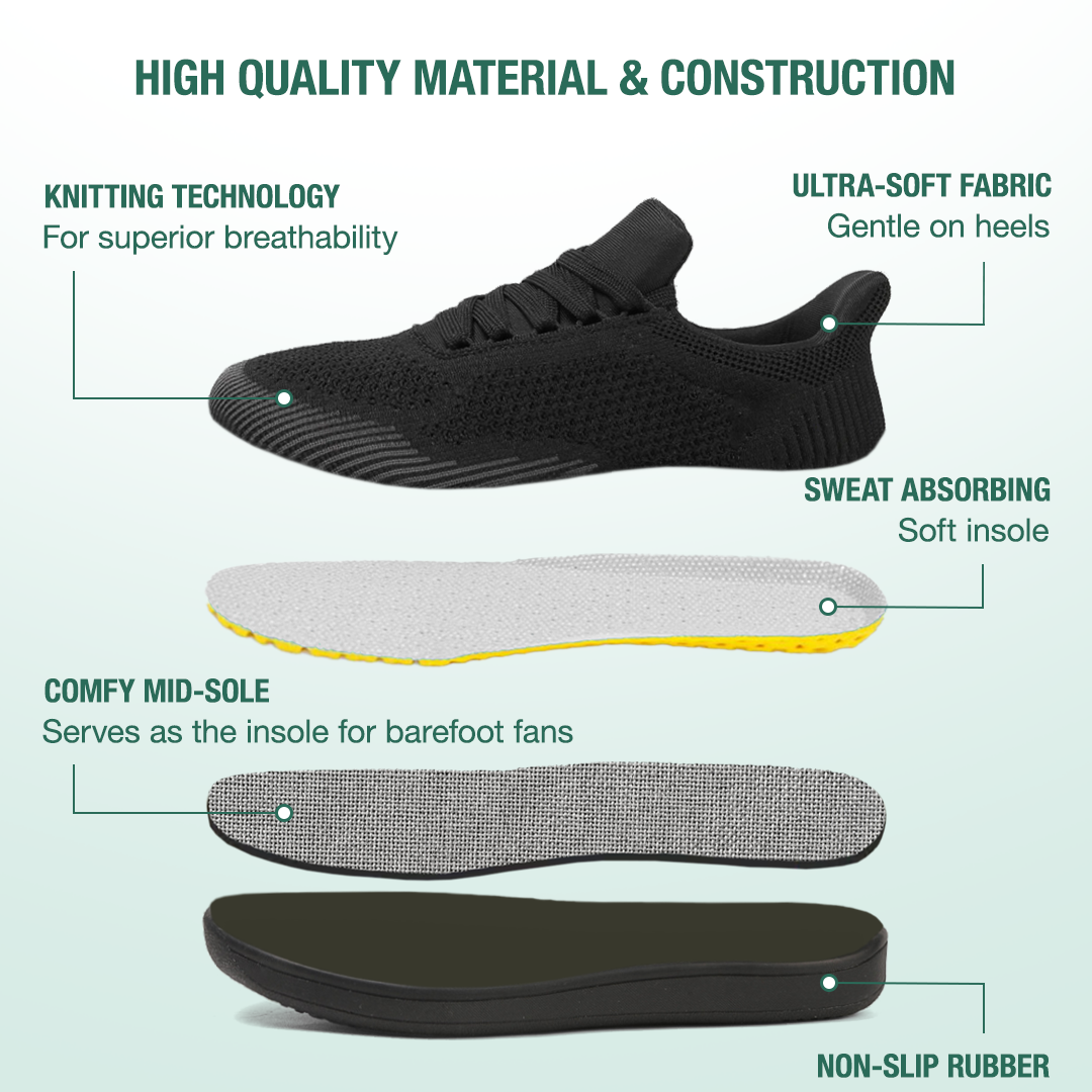Freevo Hands-Free Barefoot Shoes - Black