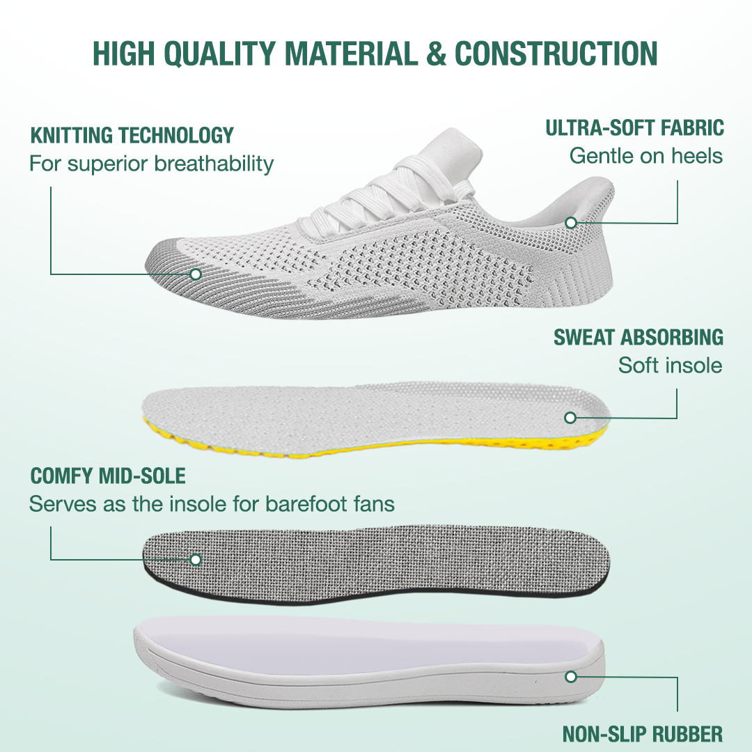 Freevo Hands-Free Barefoot Shoes - White