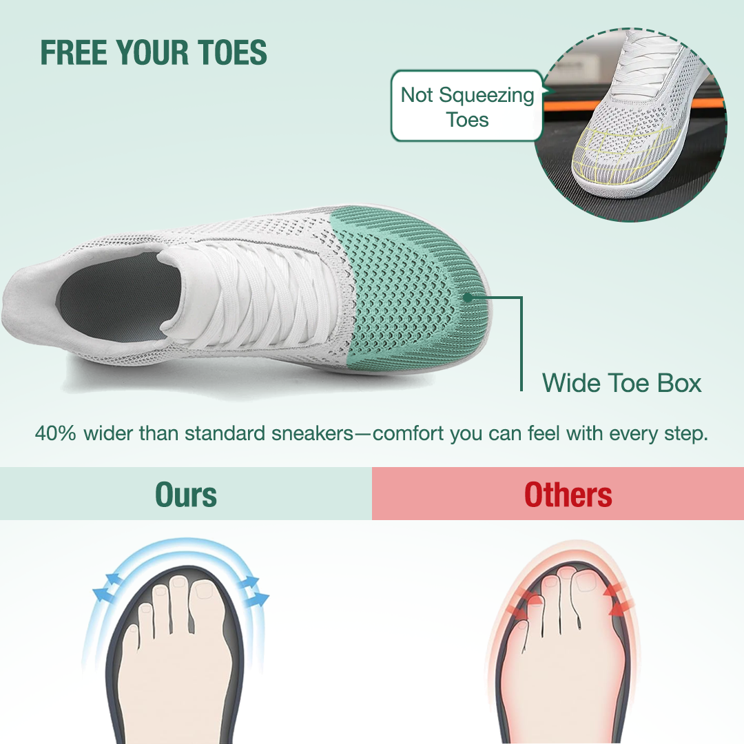 Freevo Hands-Free Barefoot Shoes - White