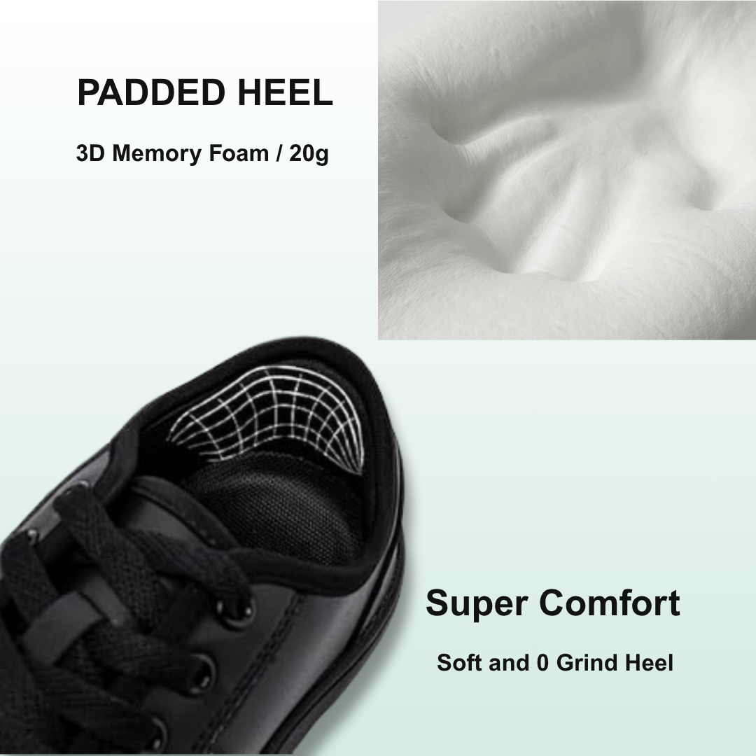 Lorry Vamp Leather Barefoot Shoes - Black