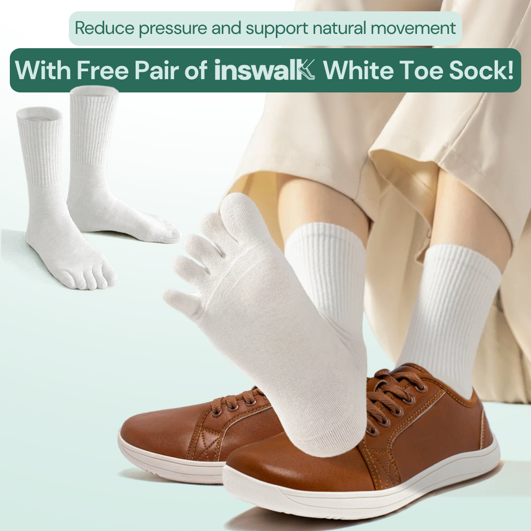 Lorry Vamp Leather Barefoot Shoes - Brown