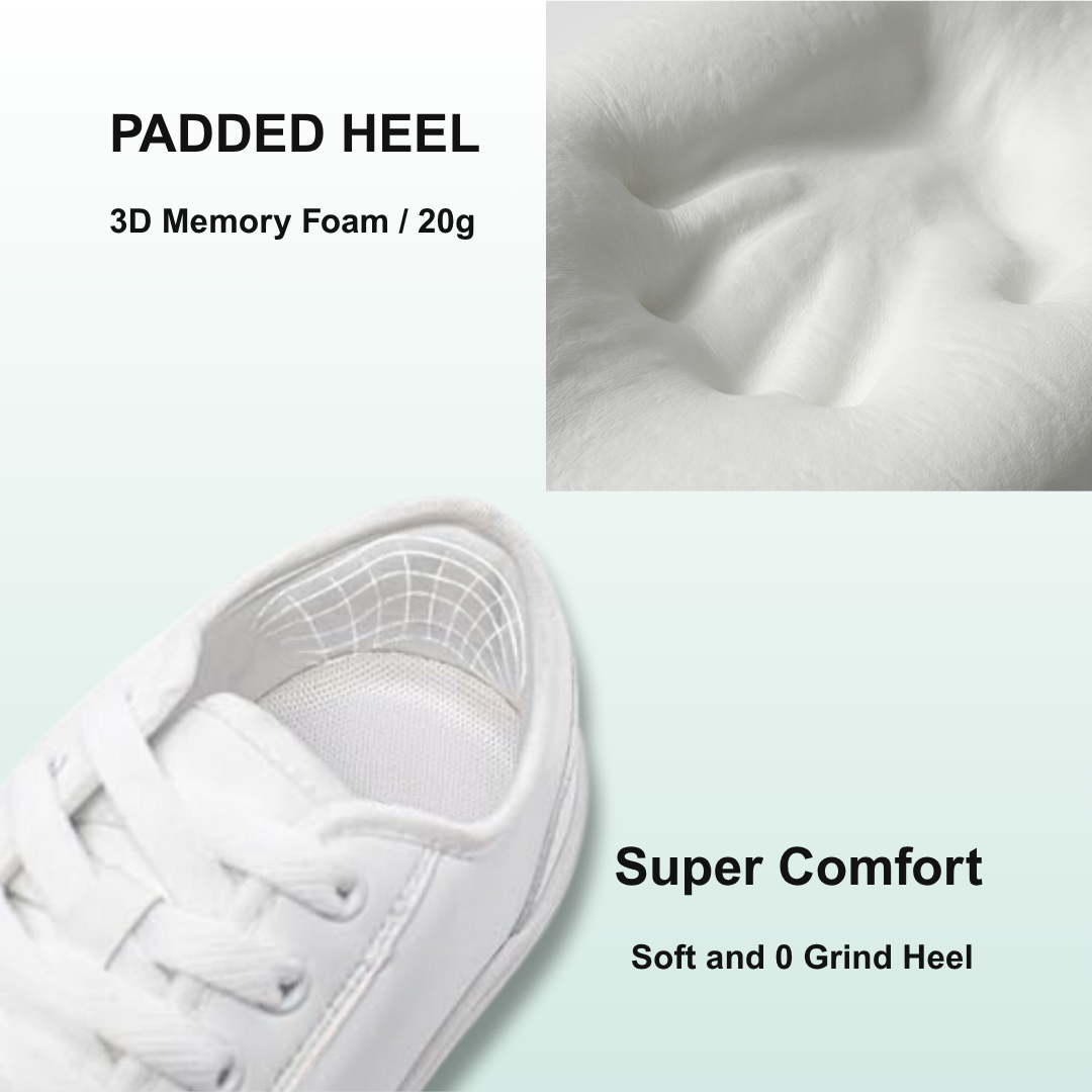 Lorry Vamp Leather Barefoot Shoes - White