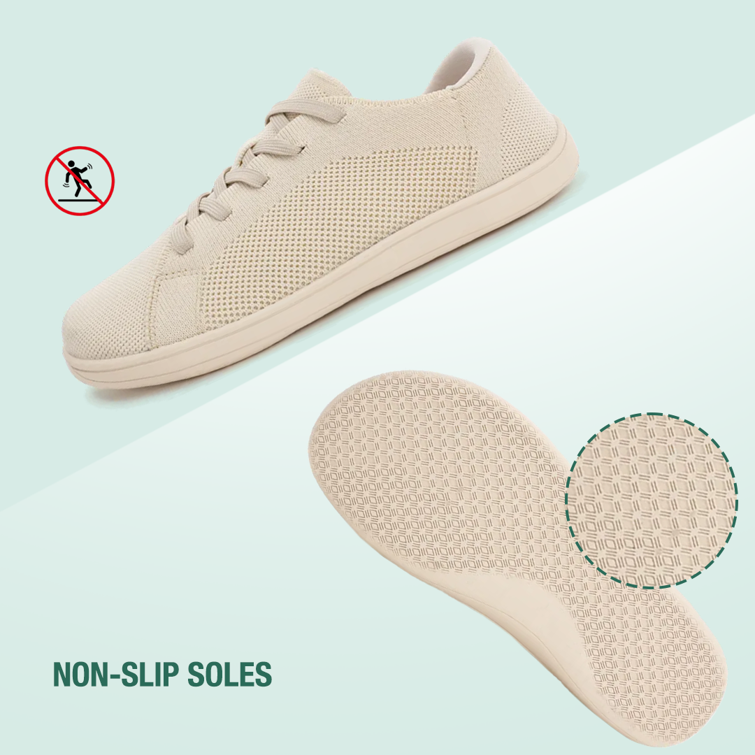 Mobivio Active Knit Barefoot Shoes - All Beige