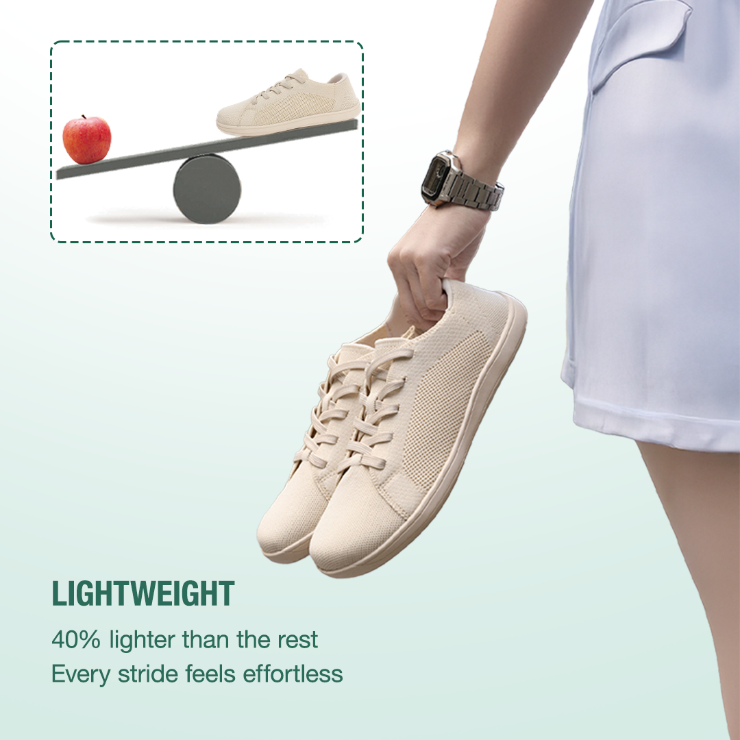 Mobivio Active Knit Barefoot Shoes - All Beige