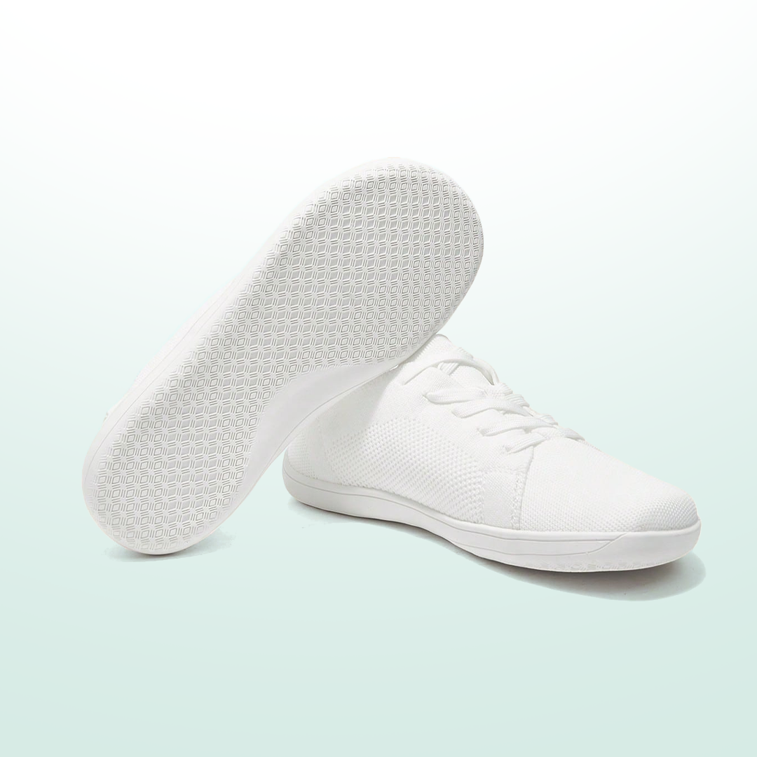 Mobivio Active Knit Barefoot Shoes - All White
