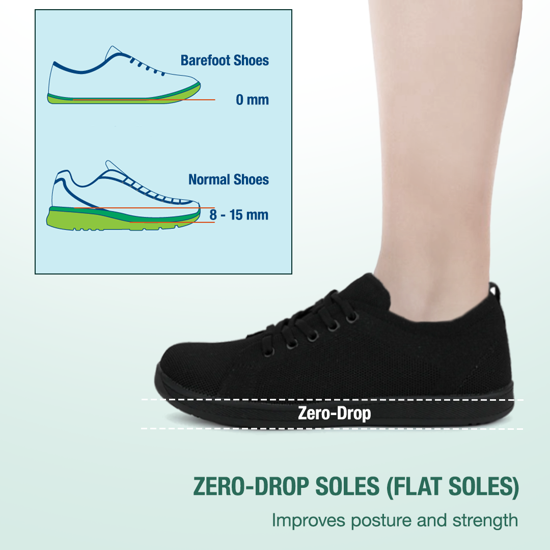Zarvia Barefoot Shoes - Black