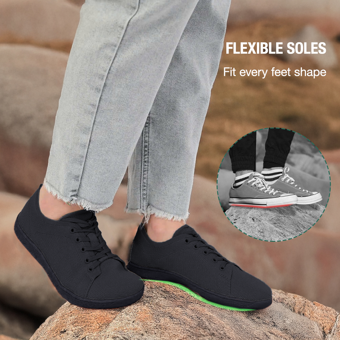 Mobivio Daily Knit Barefoot Shoes - All Black