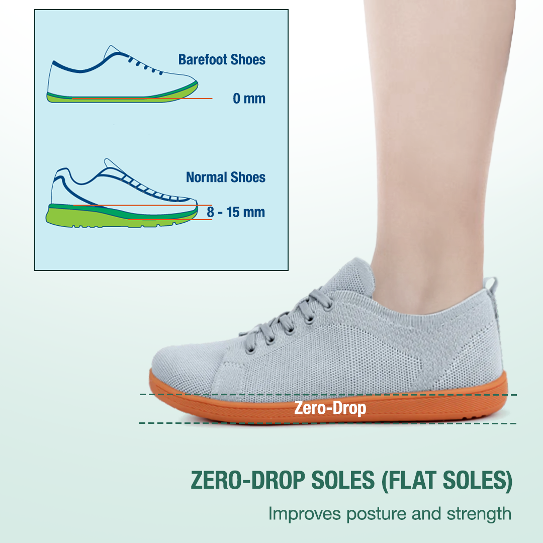 Zarvia Barefoot Shoes - Grey Gum