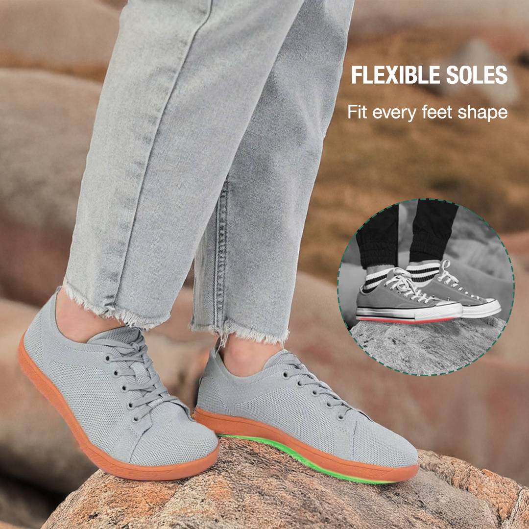 Mobivio Daily Knit Barefoot Shoes - Grey Gum