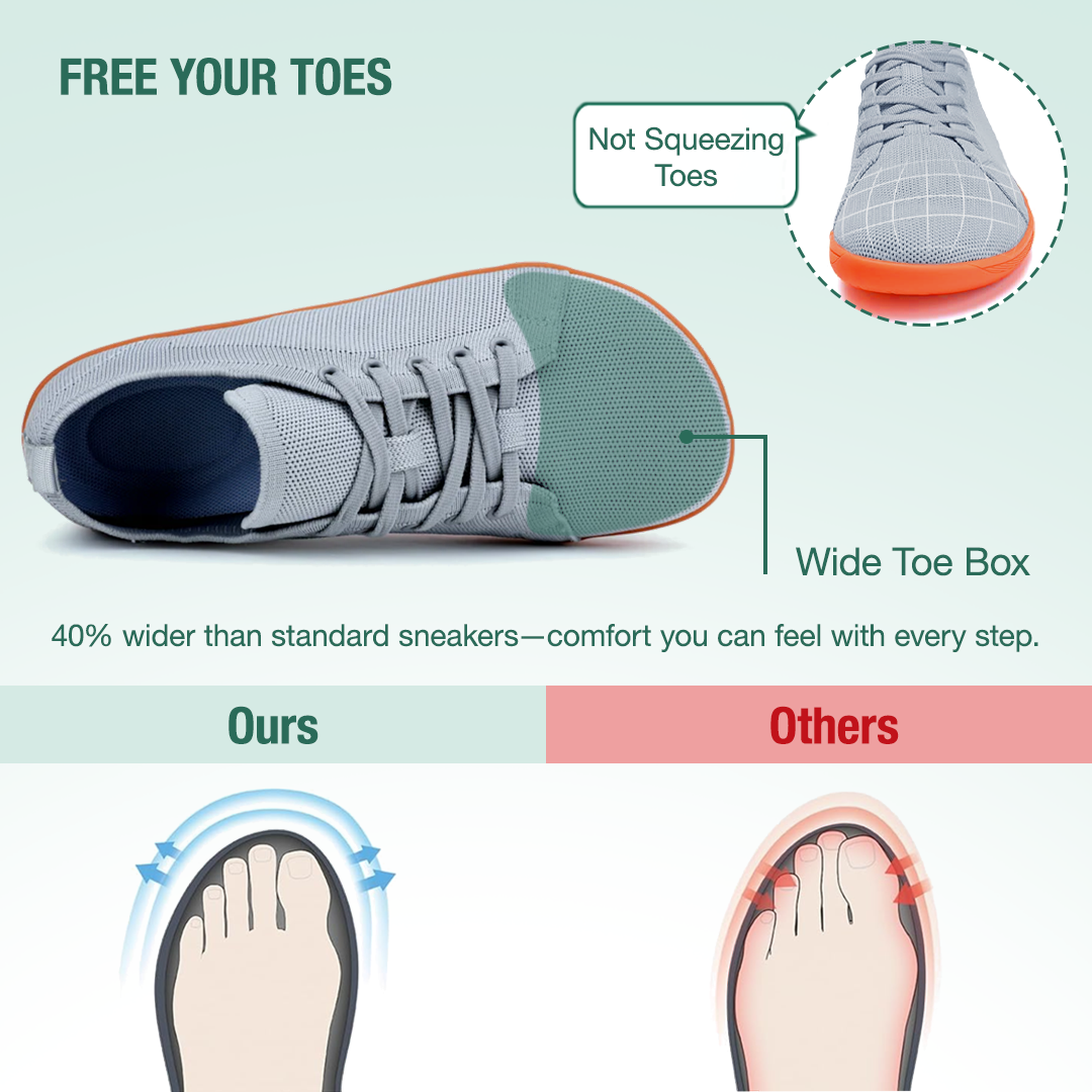 Zarvia Barefoot Shoes - Grey Gum