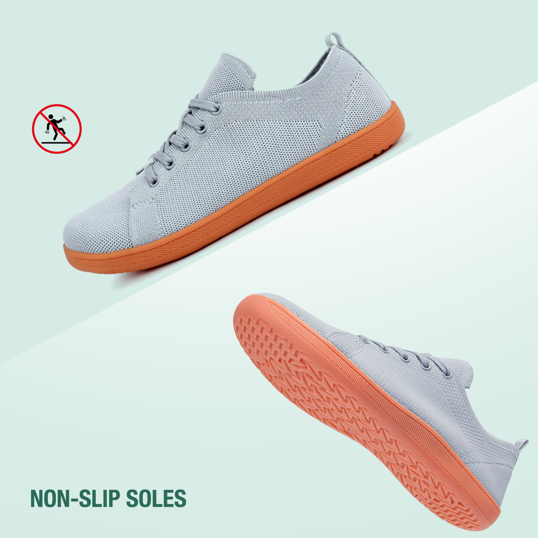 Mobivio Daily Knit Barefoot Shoes - Grey Gum