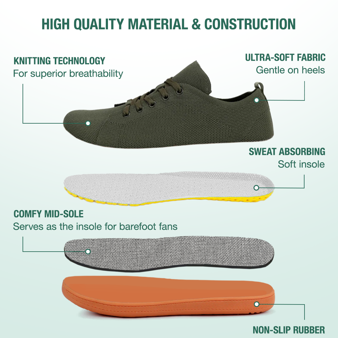 Zarvia Barefoot Shoes - Green Gum