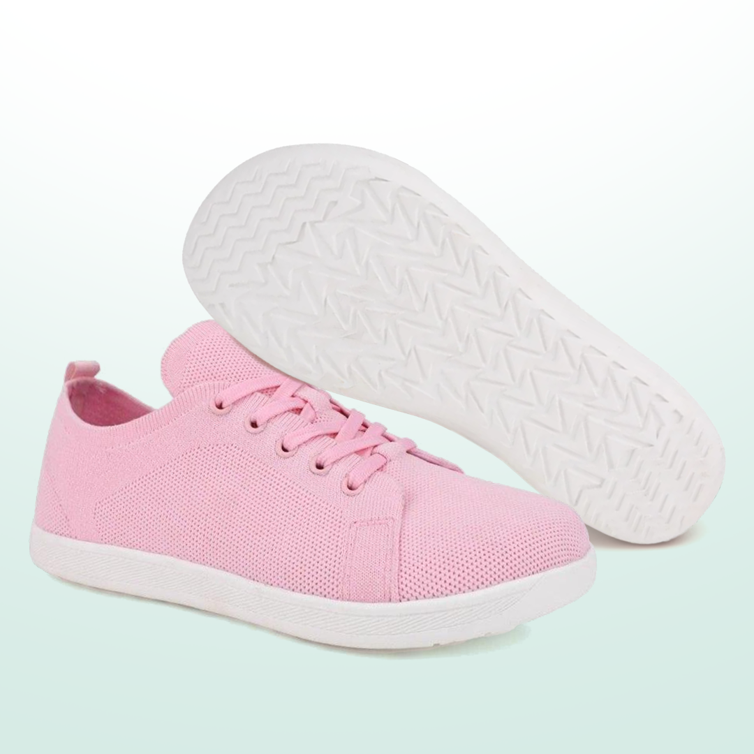 Mobivio Daily Knit Barefoot Shoes - Pink White