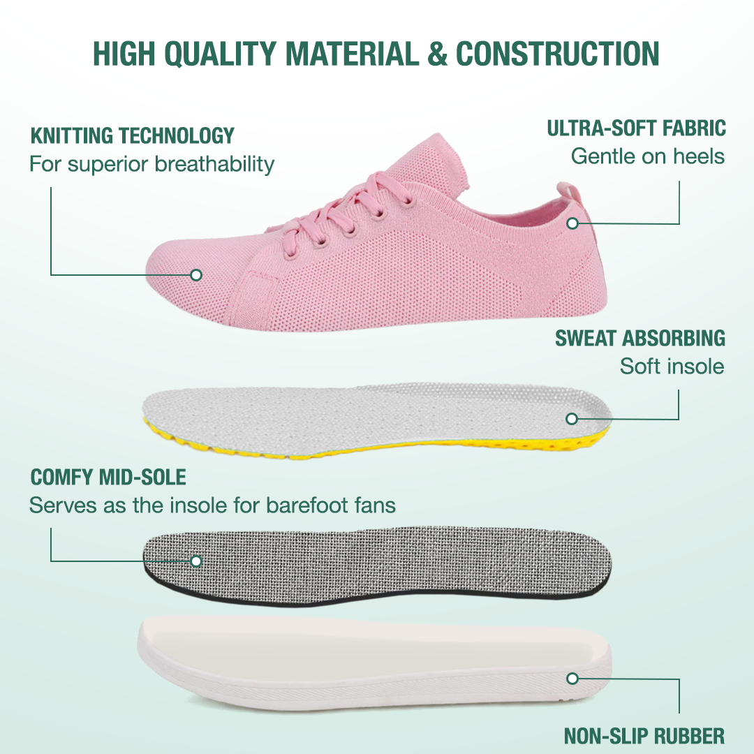 Zarvia Barefoot Shoes - Pink