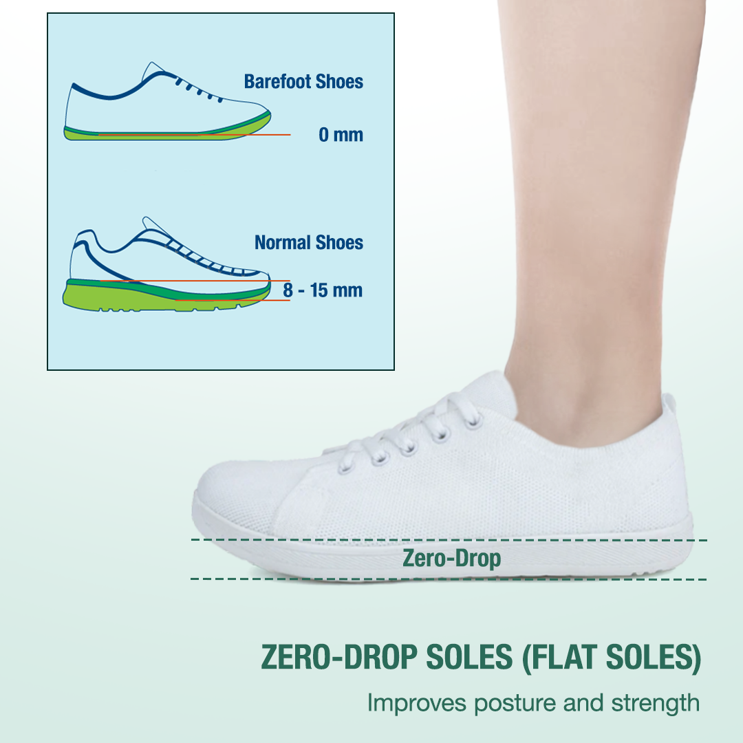 Zarvia Barefoot Shoes - White