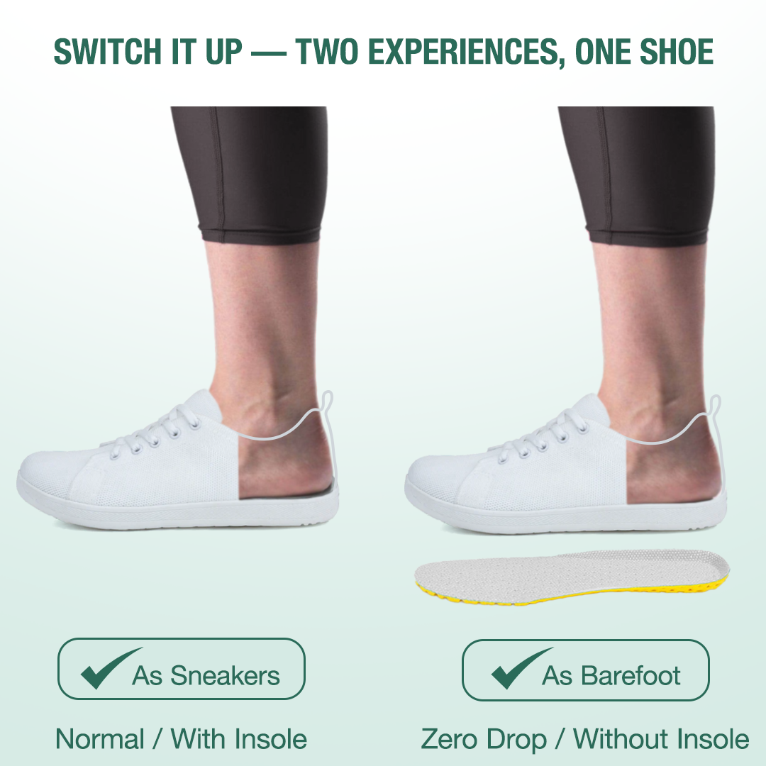Zarvia Barefoot Shoes - White