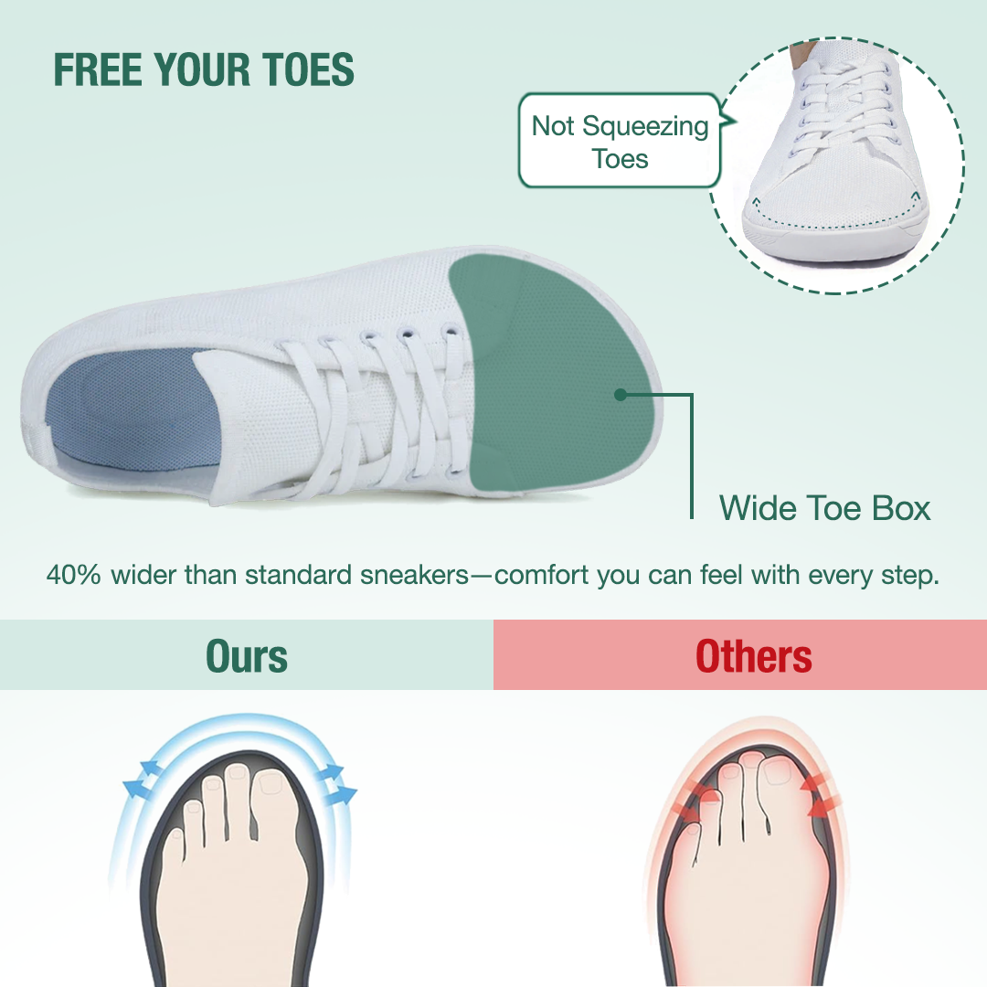 Zarvia Barefoot Shoes - White