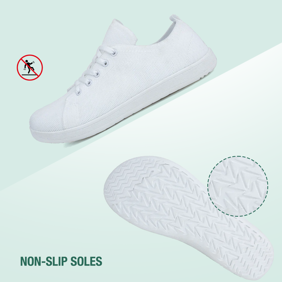 Mobivio Daily Knit Barefoot Shoes - All White