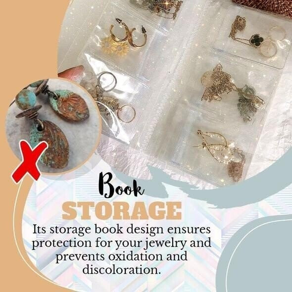 Transparent Jewelry Organizer Binder for Small Accessories