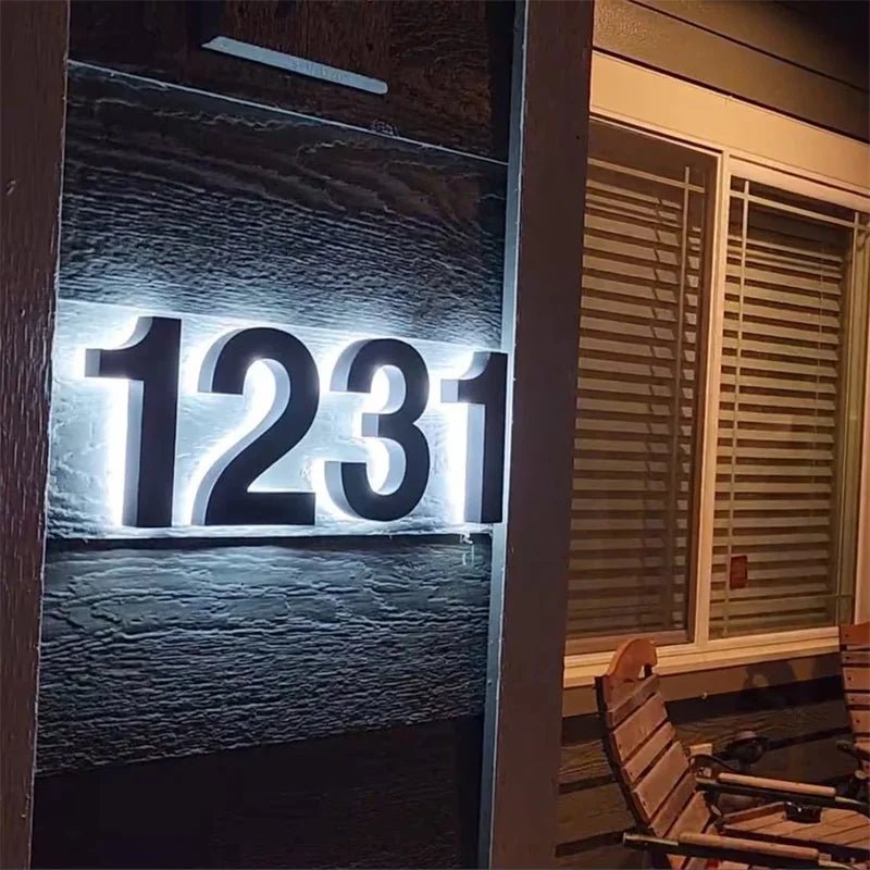 LIGHT SIGN – Individually Customizable LED House Numbers for Modern Homes