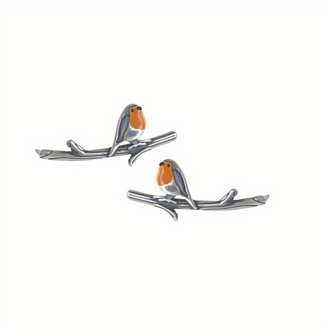 LuckFeather | Sterling Silver Robin Bird Earrings