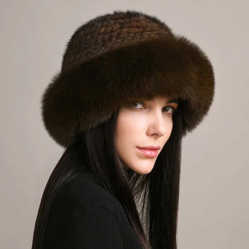 Genuine Mink Fur Hat: Cozy Winter Style