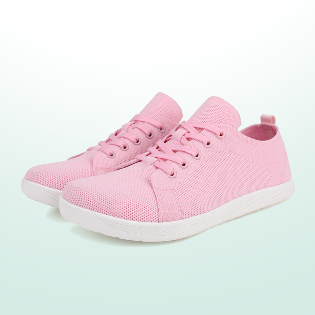Mobivio Daily Knit Barefoot Shoes - Pink White