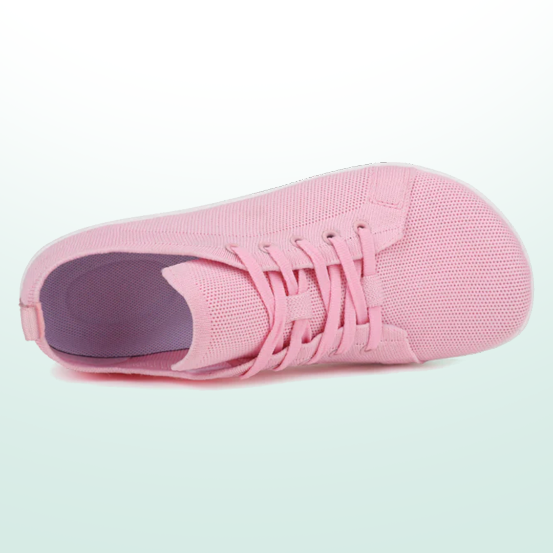 Mobivio Daily Knit Barefoot Shoes - Pink White