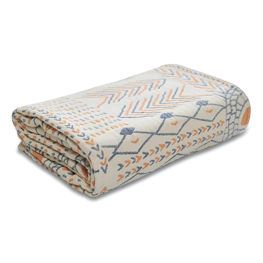 Cozy Reversible Cotton Throw Blanket