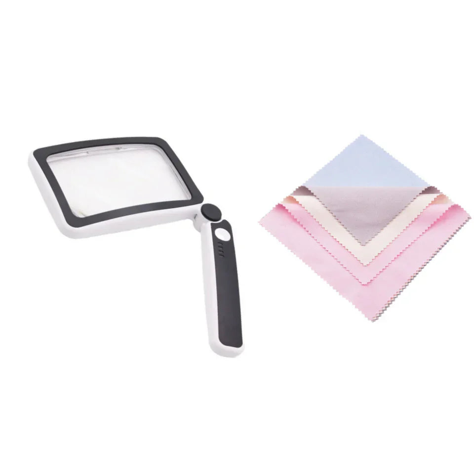 Hot Sale! Folding Handheld Magnifying Glass with LED Light for Easy Reading