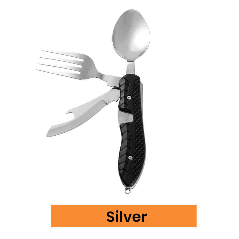 Surprise 50% off!Must-have for outdoor trips 4-In-1 Outdoor Folding Multifunctional Tableware