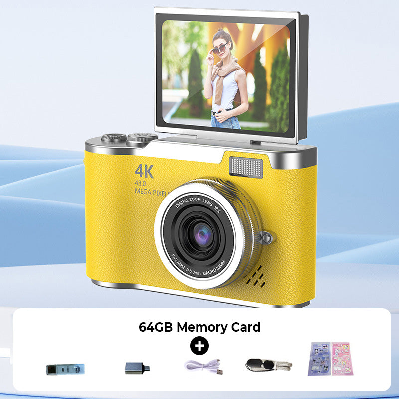 Flip-Screen Digital Camera – Compact 1080P Camera for Selfies, Travel & Vlogging