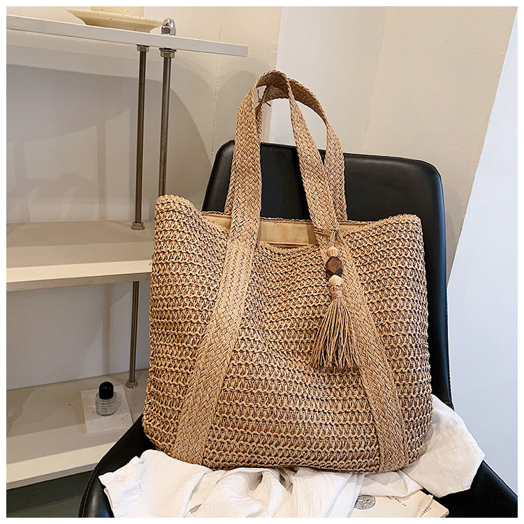 Stylish Rattan Women's Tote Bag