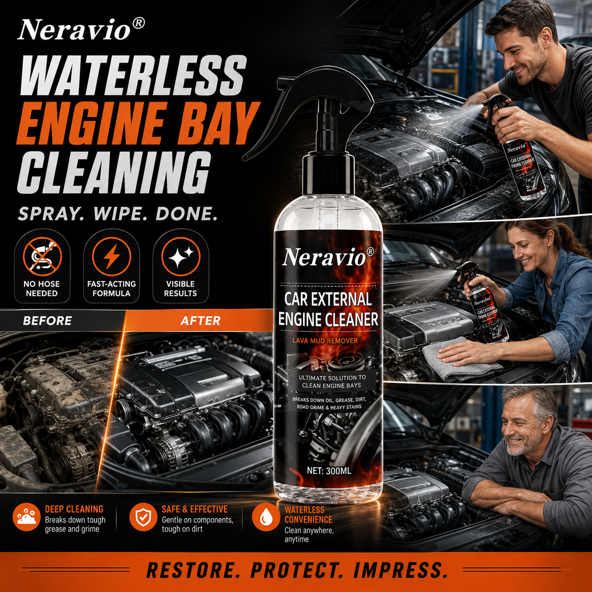 Limited-Time 55% OFF Waterless Fast Acting Car Engine Bay Cleaner