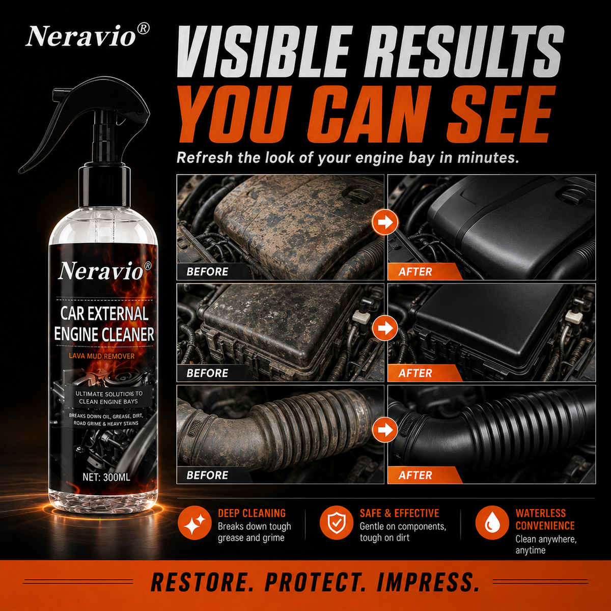 Limited-Time 55% OFF Waterless Fast Acting Car Engine Bay Cleaner