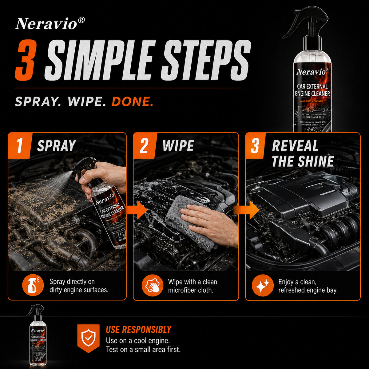 Limited-Time 55% OFF Waterless Fast Acting Car Engine Bay Cleaner