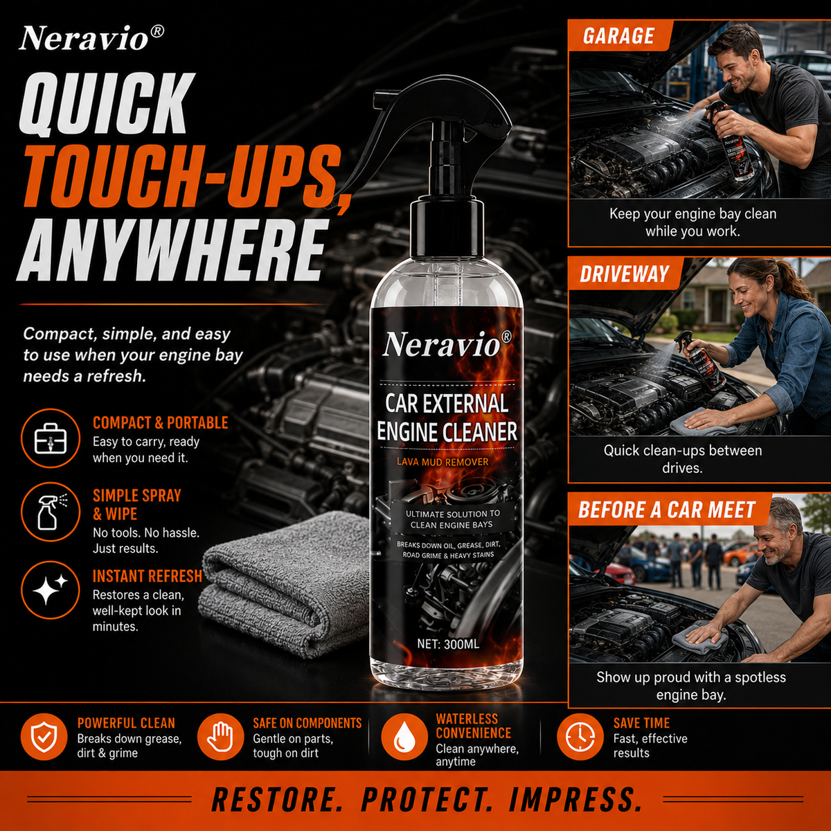 Limited-Time 55% OFF Waterless Fast Acting Car Engine Bay Cleaner