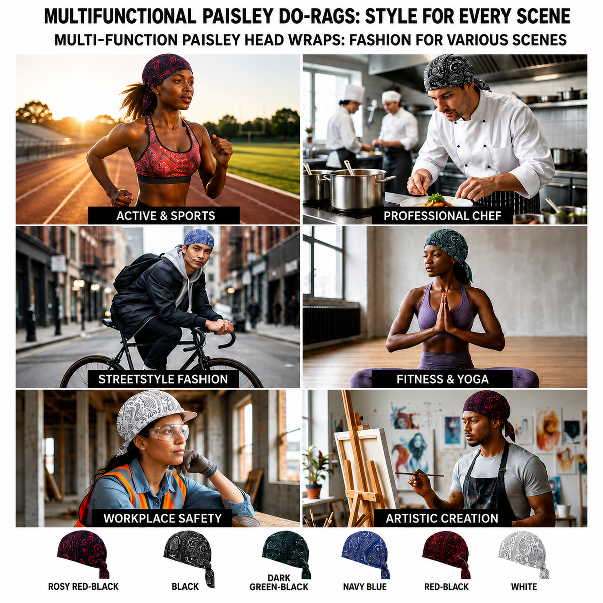 Buy 1 Get 1 Free Elastic Cycling Sports Cap – Sweat-Wicking Helmet Liner