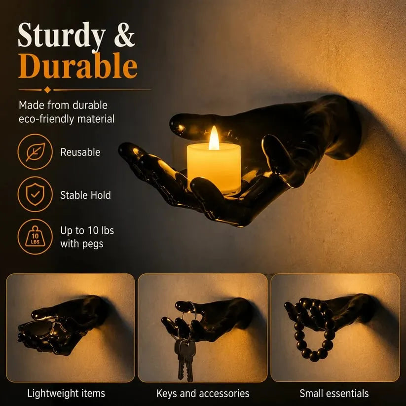Gothic Hand Wall Candle Holders – Halloween Decor