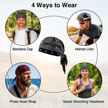 Buy 1 Get 1 Free Elastic Cycling Sports Cap – Sweat-Wicking Helmet Liner