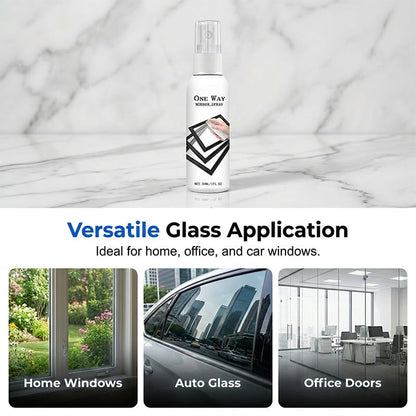 One Way Mirror Spray | Streak-Free Cleaner for Glass, Windows & Mirrors