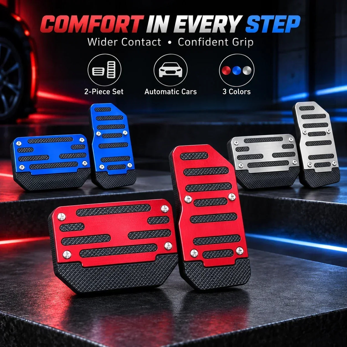 NonSlip Universal Automatic Foot Brake Gas Cover Pad Pedal Accessories Car
