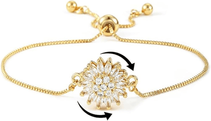 Chic Sunflower Bracelet – Adjustable, Sparkling & Perfect for Any Occasion