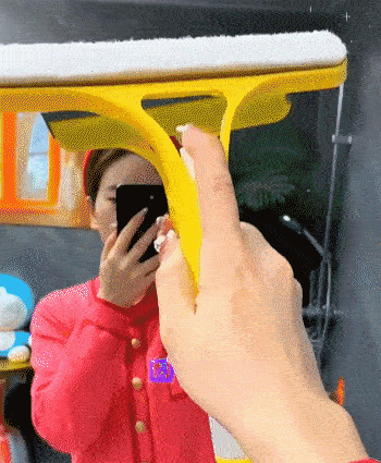 3-in-1 Window Cleaner: Spray + Scrub + Squeegee for Home & Car