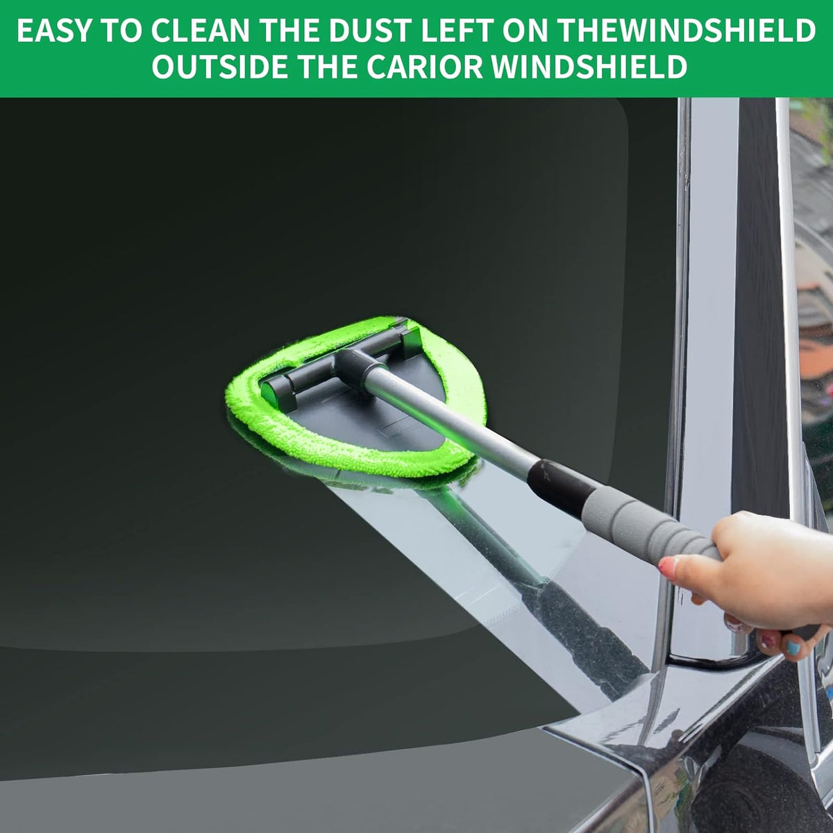 Windshield Cleaning Tool——With 4 Free Microfiber Pads and 1 Fog-Proof Agent