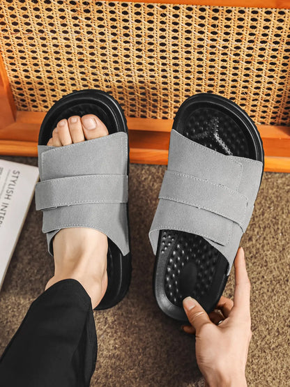 Women's EVA Suede Slides – Open Toe, Lightweight, Breathable