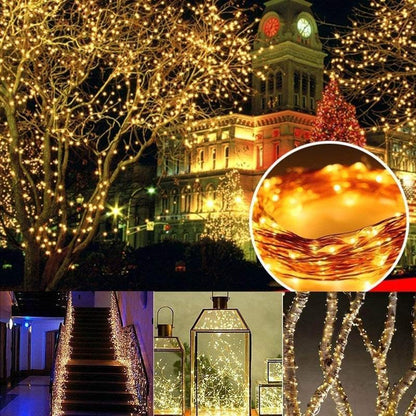 Solar Powered Flexible LED String Lights — 8 Modes, Auto On/Off, IP65 Waterproof