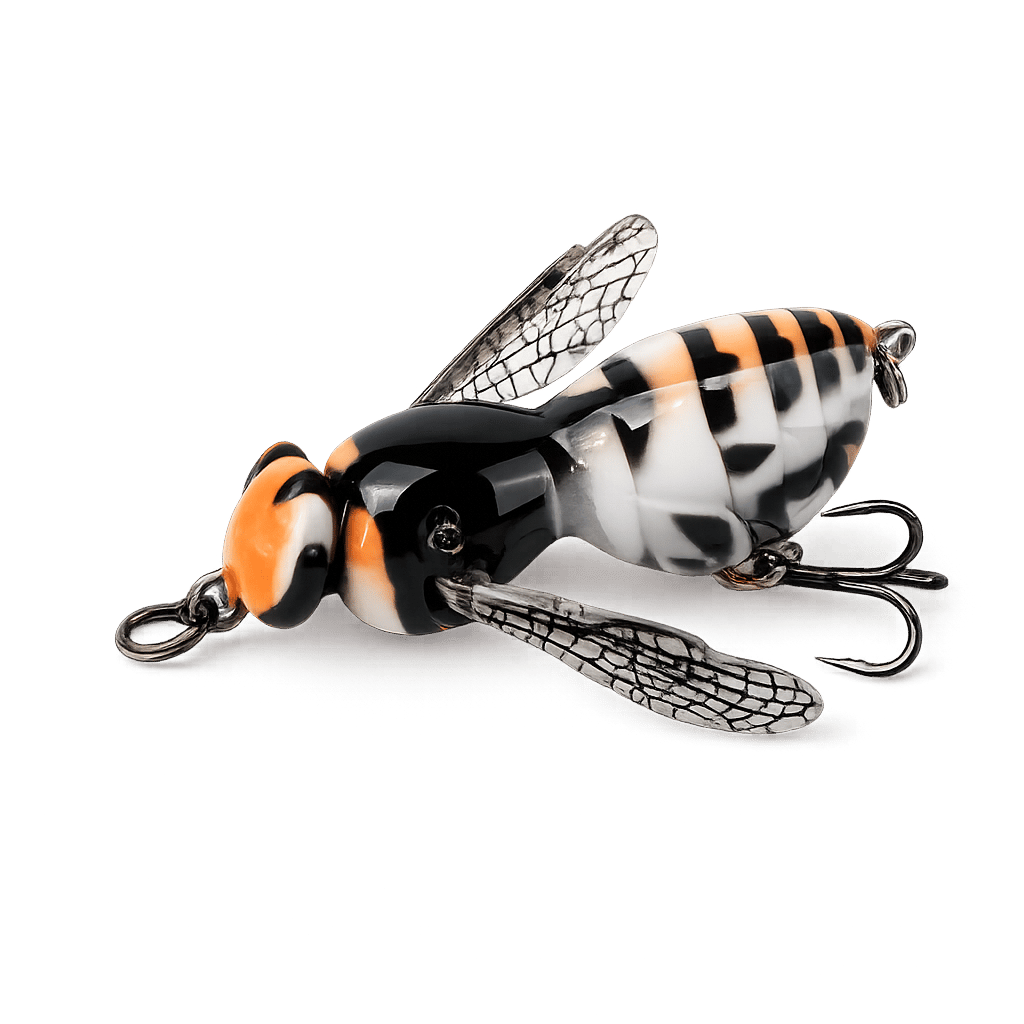 Bionic Wasp Crawl Bait - Topwater Micro Fishing Lure with Acoustic Noise Steel Balls for Bass & Pike Professional Anglers