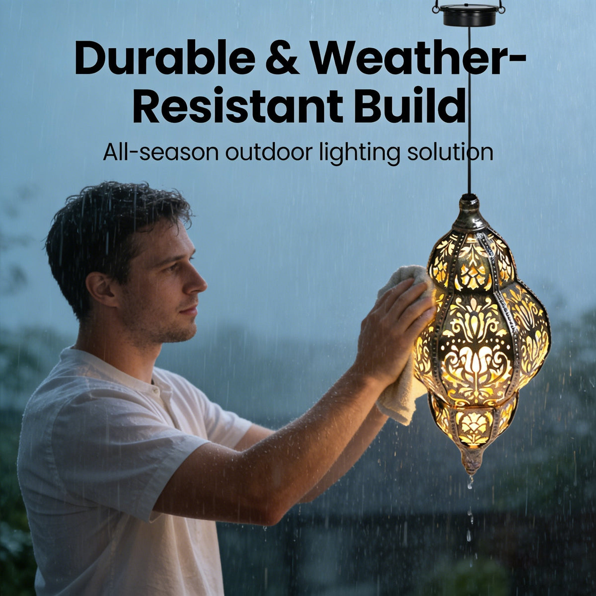 Baroque Style Solar Garden Lantern